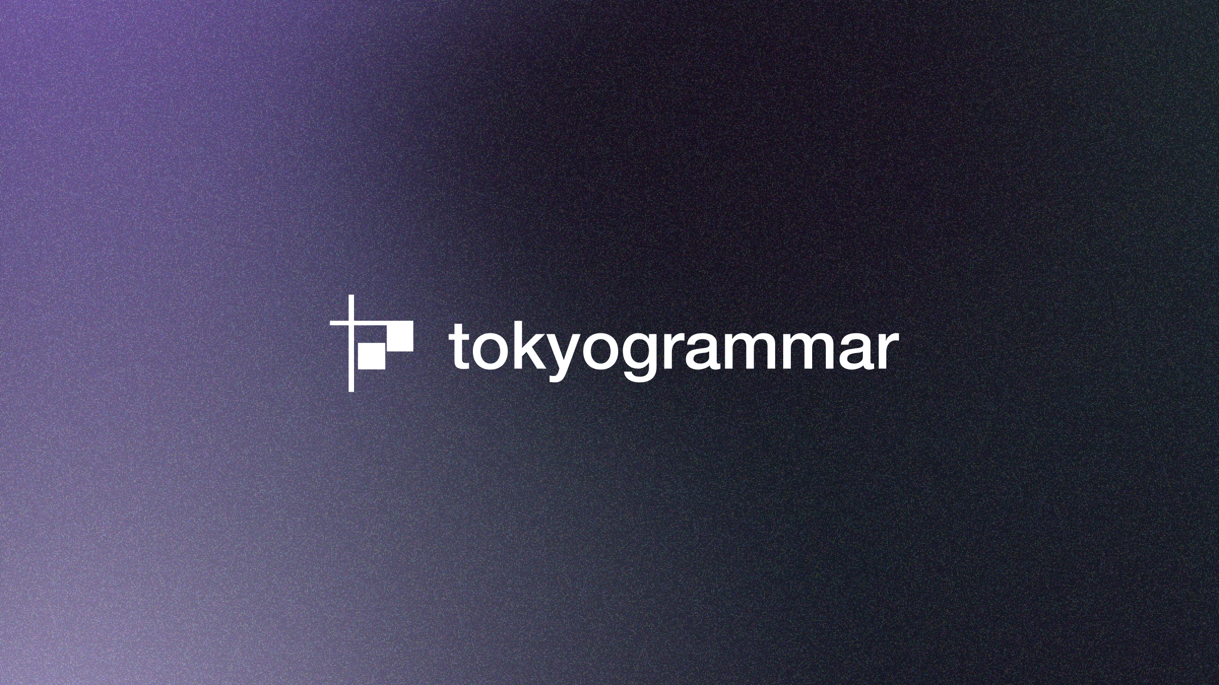 tokyogrammar logo on a dark gradient background